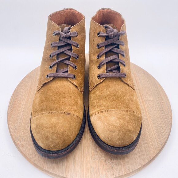 Frye Astor Boots Mens 9.5 Brown Suede Lace Up Chukka Ankle - Picture 2 of 11